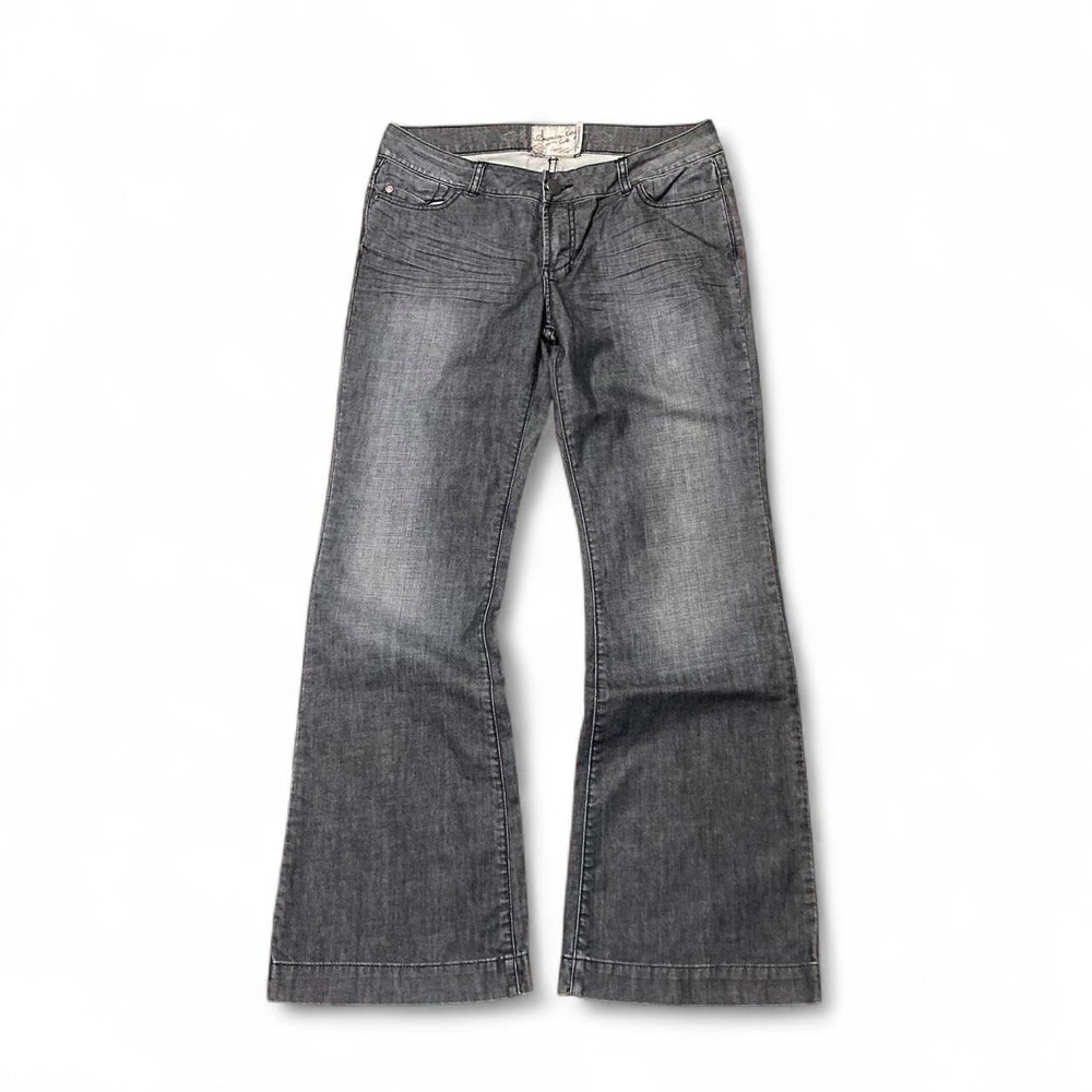 American Rag Cie flare trousers stretch fading wide leg women's 11R (32x32)